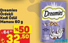 DREAMİES ÖRDEKLİ KEDİ ÖDÜL MAMASI 60 G